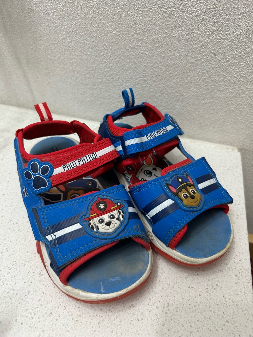 Paw Patrol Blue and Red Character Hook-and-Loop Kids Sandals